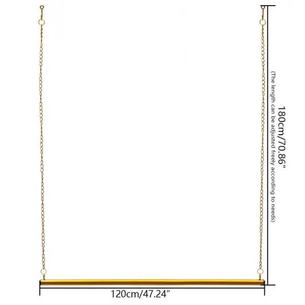 2-delig kledingrek - Goud - Verstelbare hoogte - 120 cm