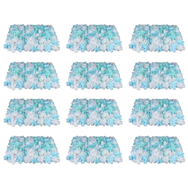 CNCEST 12 stuks kunstzijde bloemen draagbaar duurzaam binnen buiten bruiloft decoratie 60x40x2cm