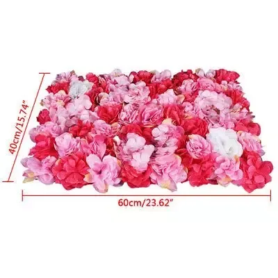 Set van 12 bloemenwanden - trouwwanddecoratie - 40 x 60 cm - zijden rozen