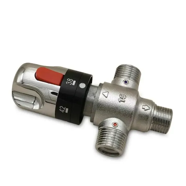 G1/2 3-weg thermostatische mengkraan voor douchesysteem watertemperatuurregeling slangbak