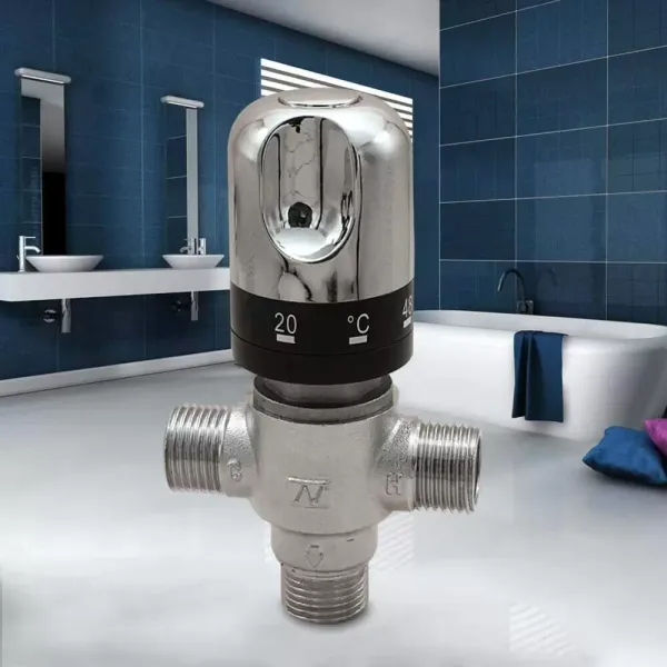 G1/2 3-weg thermostatische mengkraan voor douchesysteem watertemperatuurregeling slangbak