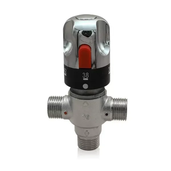 G1/2 3-weg thermostatische mengkraan voor douchesysteem watertemperatuurregeling slangbak