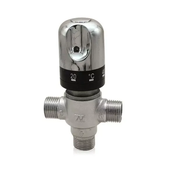 G1/2 3-weg thermostatische mengkraan voor douchesysteem watertemperatuurregeling slangbak G1/2 3-weg thermostatische mengkraan voor douchesysteem watertemperatuurregeling slangbak