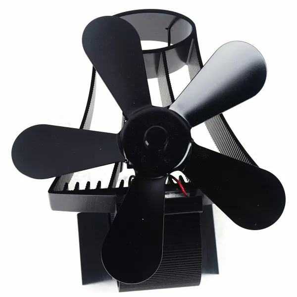 Kachelventilator zonder elektriciteit, geen geluid, open haardventilator, roterende ventilator met 5 bladen