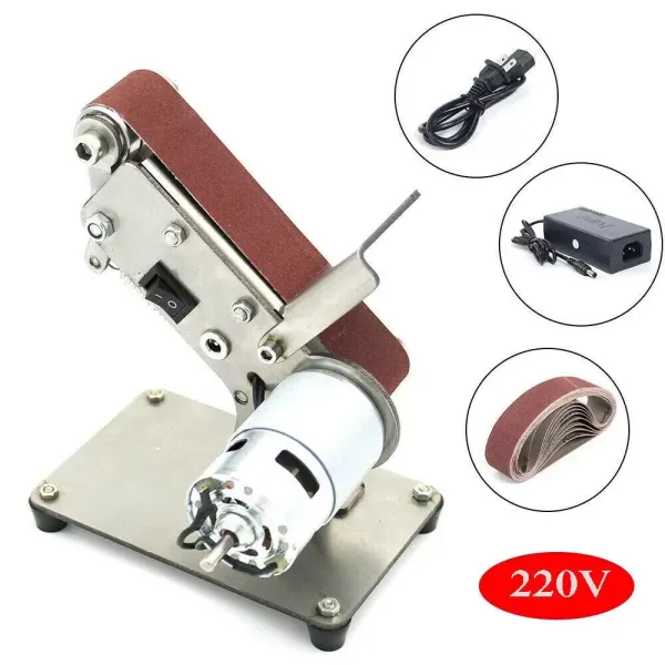 Minislijpmachine Elektrische bandschuurmachine DIY kantenpolijstmachine 30 mm 24 V 9000 tpm