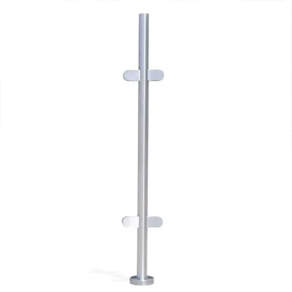 316 roestvrijstalen relingpaal 110 cm Premium hekwerk met glasklemmen toepasbaar 8-12 mm