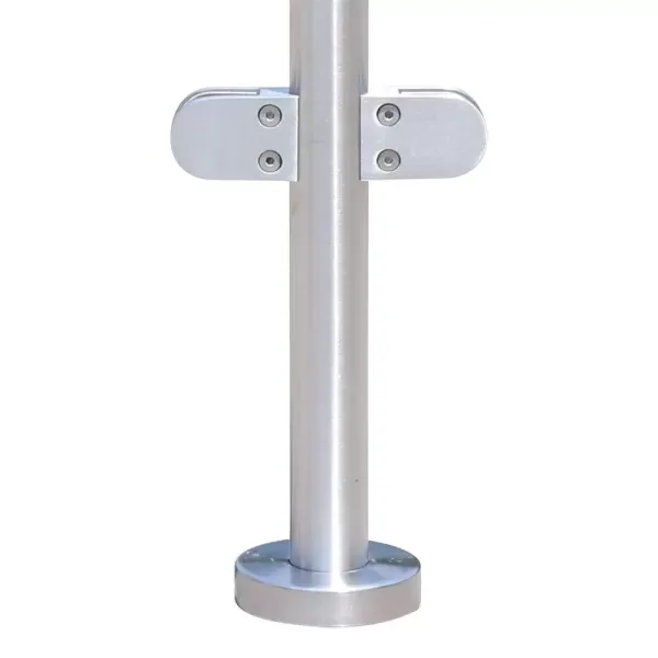 316 roestvrijstalen relingpaal 110 cm Premium hekwerk met glasklemmen toepasbaar 8-12 mm
