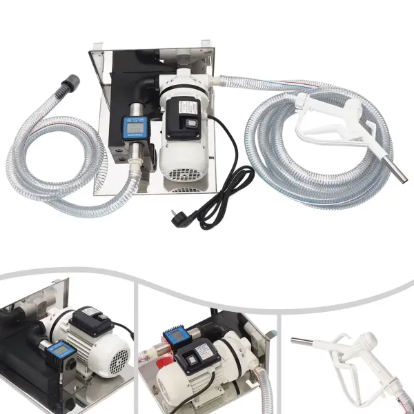Ureumpomp 230 V - Membraanpomp - 330 W 40 L/min - Ureumpomp met slang en pistool - (met debietmeter en wandplank)