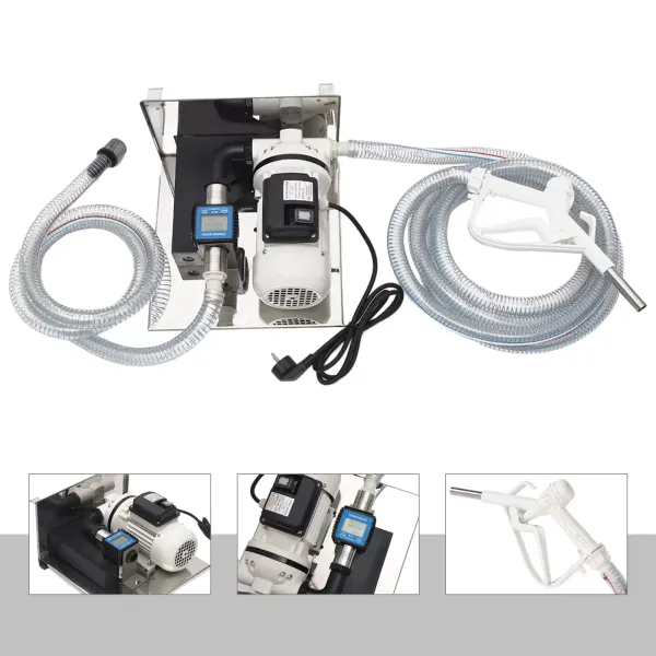 Ureumpomp 230 V - Membraanpomp - 330 W 40 L/min - Ureumpomp met slang en pistool - (met debietmeter en wandplank)