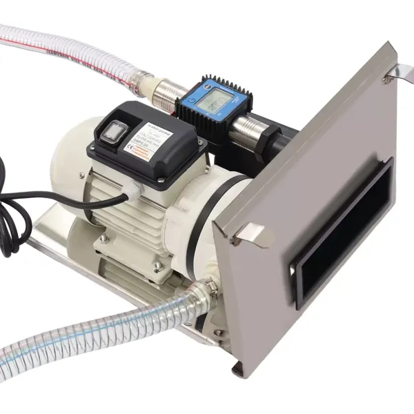 Ureumpomp 230 V - Membraanpomp - 330 W 40 L/min - Ureumpomp met slang en pistool - (met debietmeter en wandplank)