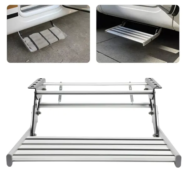 Handmatige toegang gemaakt van aluminiumlegering Stap Camper Stap Camping Instap Stap voor campers, reisaanhangers