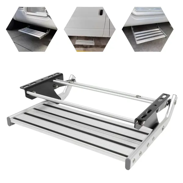 Handmatige toegang gemaakt van aluminiumlegering Stap Camper Stap Camping Instap Stap voor campers, reisaanhangers