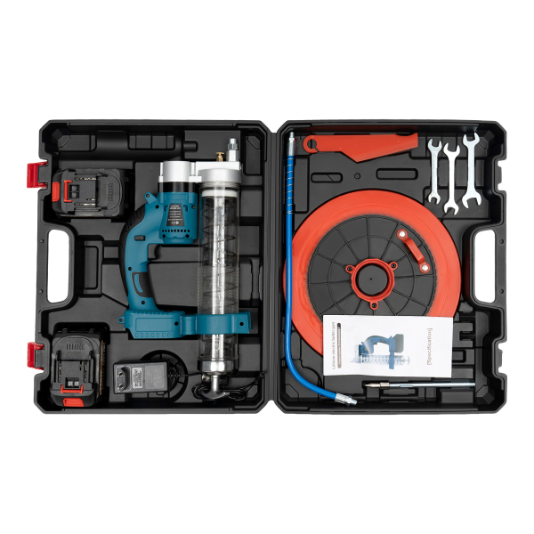 Batterijgevoede vetspuit 21V, oplaadbare krachtige vetspuit Batterijgevoede vetspuit 21V, oplaadbare krachtige vetspuit