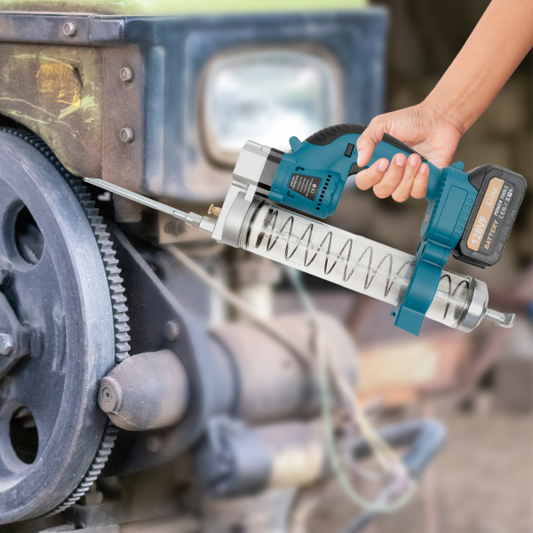 Batterijgevoede vetspuit 21V, oplaadbare krachtige vetspuit Batterijgevoede vetspuit 21V, oplaadbare krachtige vetspuit