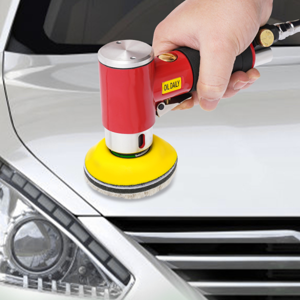 Excentrische polijstmachine voor professioneel polijsten, slijpen en waxen, 10.000 tpm, stationair toerental (rood)
