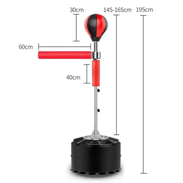 360° staande bokszak voor volwassenen - in hoogte verstelbaar - 4ft - 6ft - reflecterende staande bokszak 360° staande bokszak voor volwassenen - in hoogte verstelbaar - 4ft - 6ft - reflecterende staande bokszak