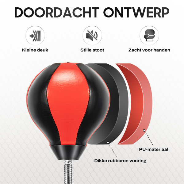 360° staande bokszak voor volwassenen - in hoogte verstelbaar - 4ft - 6ft - reflecterende staande bokszak