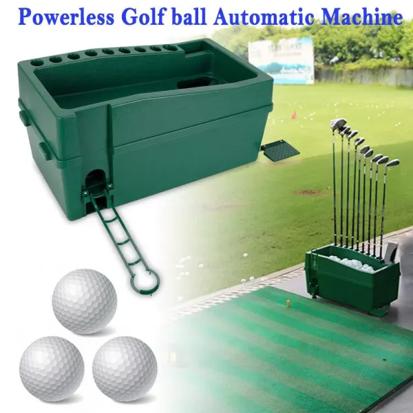 Automatische golfbaldispenser met grote capaciteit en golfclubhouder