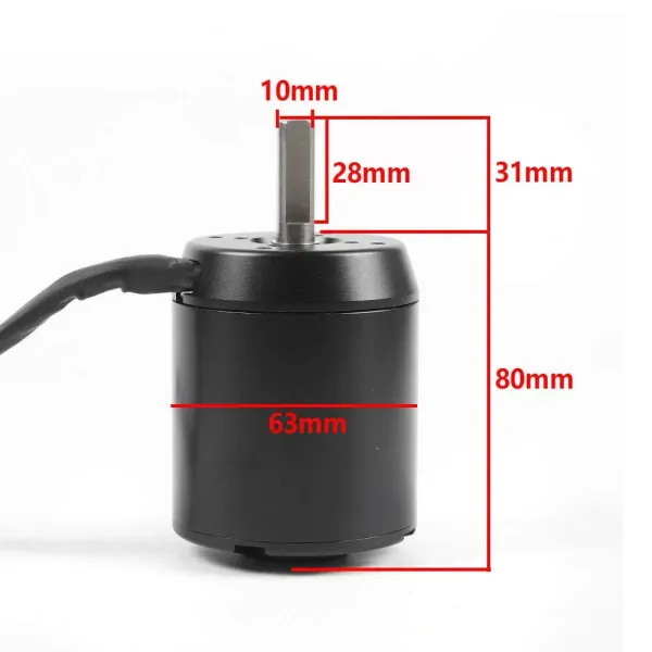 6384 120KV Sensored Brushless Moteur ESC Hoog rendement voor E-Scooter Skateboard