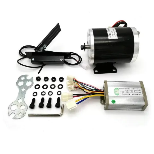36V DC 800W elektrische borstelmotor ombouwset voor Gokart E-bike met voetpedaal en controller