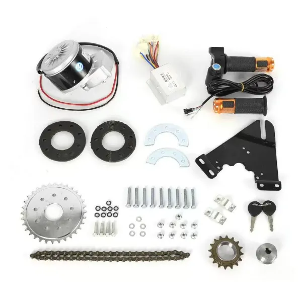 36V 350W ombouwset voor elektrische motorfietsen, achtermotor, schroefkroon, ombouwset, borstelmotor met vrijloop