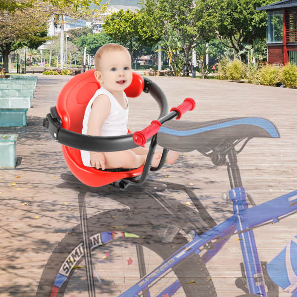 Kinderfietsstoeltje met pedaal en handgreep - comfortabel fietsstoeltje voor dames en heren Kinderfietsstoeltje met pedaal en handgreep - comfortabel fietsstoeltje voor dames en heren