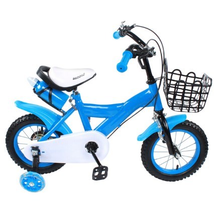 12 inch kinderfiets fiets van koolstofstaallegering met rem en zijwieltjes voor peuterjongen en meisje