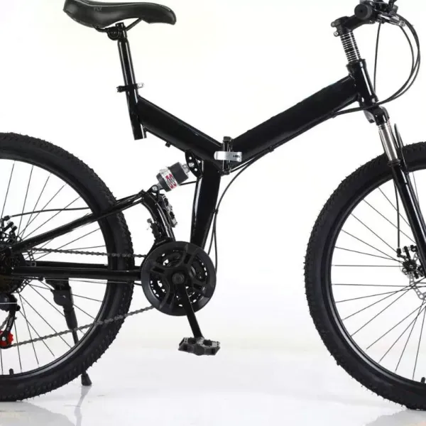 26 inch mountainbike, vouwfiets van koolstofstaal, 21 versnellingen, schijfrem, tiener, volwassene, draagbaar