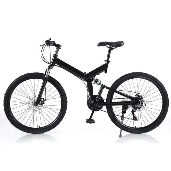 26 inch mountainbike, vouwfiets van koolstofstaal, 21 versnellingen, schijfrem, tiener, volwassene, draagbaar