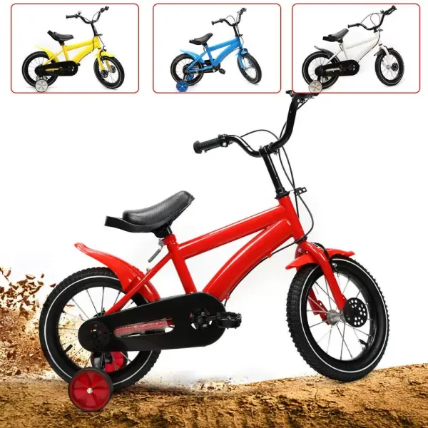 14 inch kinderfiets voor jongens & meisjes - Antislip stalen balansstabilisatoren - Rood