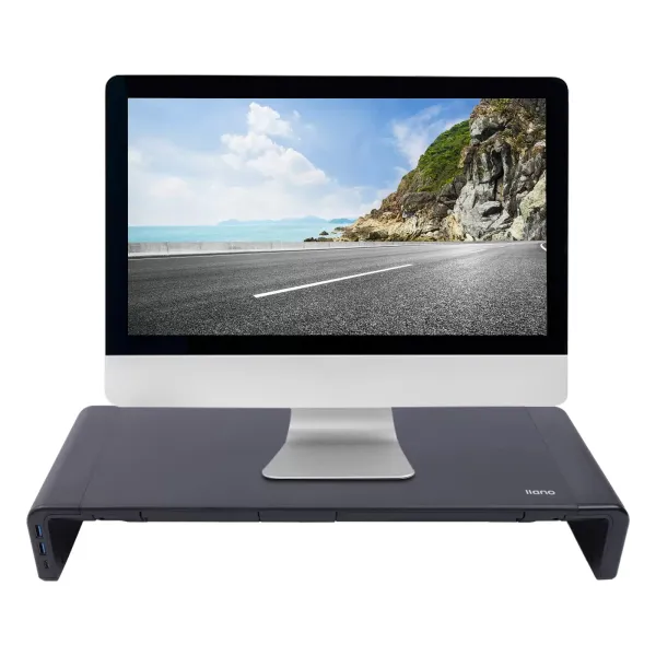 Stalen monitorstandaard - computerstandaard - ondersteuning voor gegevensoverdracht tot met micro B naar USB 3.0 datakabel Stalen monitorstandaard - computerstandaard - ondersteuning voor gegevensoverdracht tot met micro B naar USB 3.0 datakabel