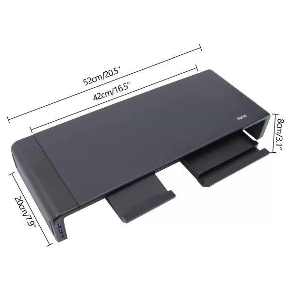 Stalen monitorstandaard - computerstandaard - ondersteuning voor gegevensoverdracht tot met micro B naar USB 3.0 datakabel Stalen monitorstandaard - computerstandaard - ondersteuning voor gegevensoverdracht tot met micro B naar USB 3.0 datakabel