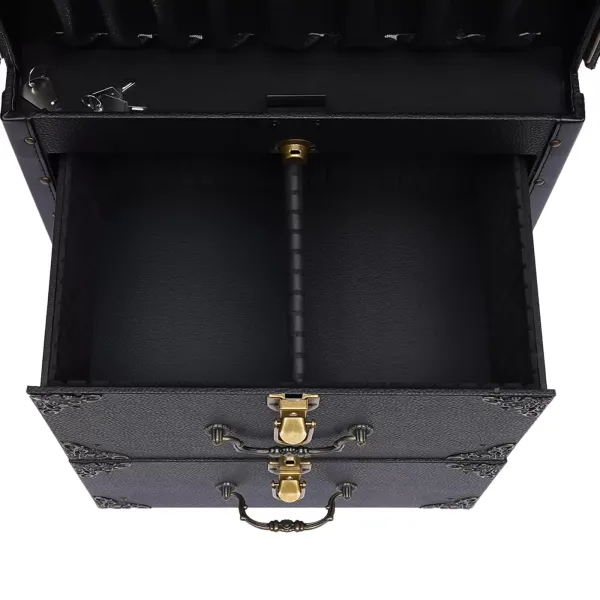 Rollende afsluitbare trein make-up koffer op wielen kapper stylist schoonheidssalon bagage reisorganisator Rollende afsluitbare trein make-up koffer op wielen kapper stylist schoonheidssalon bagage reisorganisator