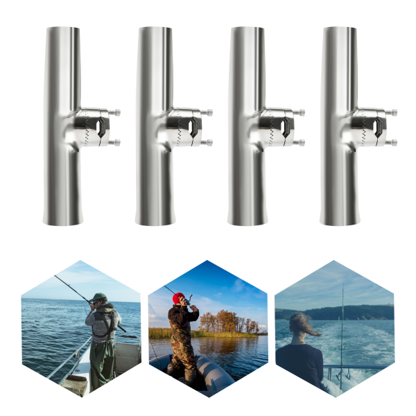 4 stuks aan de muur gemonteerde hengelhouder, hengelhouder, op rails gemonteerde hengelhouder
