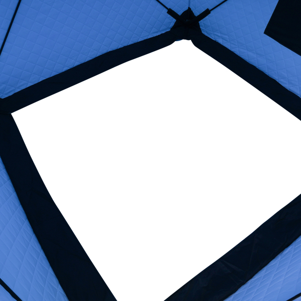 Draagbare ijsvisschuilplaats voor vissers Vierkante thermische ijsvishut met reflecterende strips Draagbare ijsvisschuilplaats voor vissers Vierkante thermische ijsvishut met reflecterende strips