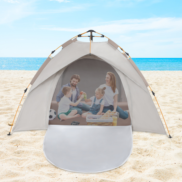 Tent met gaasramen, direct opklapbare tent, familiekampeertent voor familiekamperen, reizen, vissen