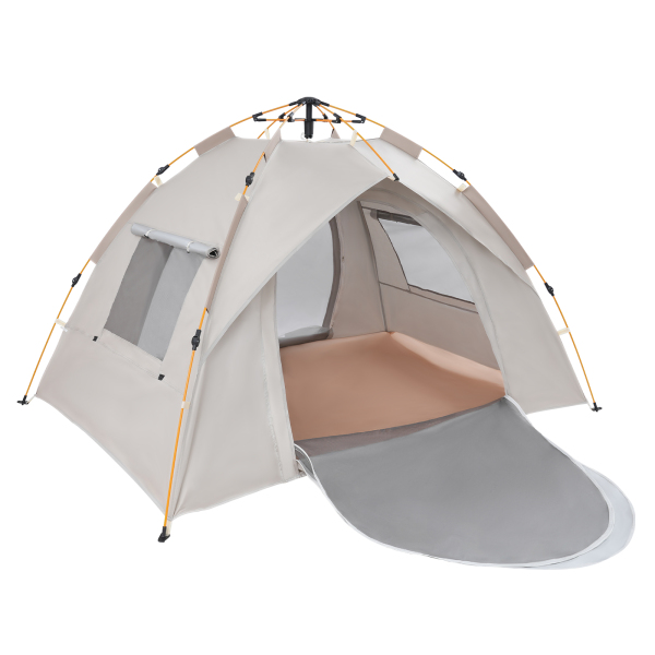 Tent met gaasramen, direct opklapbare tent, familiekampeertent voor familiekamperen, reizen, vissen