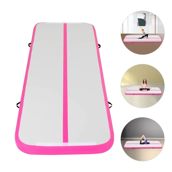 Opblaasbare gymnastiekmat, fitnessmat, luchtbaanmat, yogamat, tuimelaarmat, sportmat, met draagtas en elektrische luchtpomp, 1*3 M Opblaasbare gymnastiekmat, fitnessmat, luchtbaanmat, yogamat, tuimelaarmat, sportmat, met draagtas en elektrische luchtpomp, 1*3 M