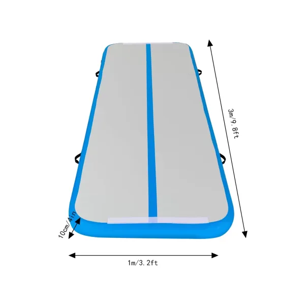 Opblaasbare gymnastiekmat, fitnessmat, luchtbaanmat, yogamat, tuimelaarmat, sportmat, met draagtas en elektrische luchtpomp, 1*3 M Opblaasbare gymnastiekmat, fitnessmat, luchtbaanmat, yogamat, tuimelaarmat, sportmat, met draagtas en elektrische luchtpomp, 1*3 M