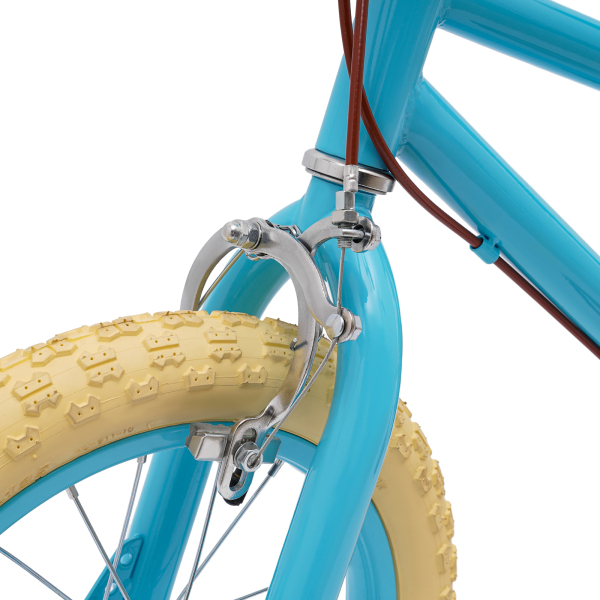 14 inch kinderfiets voor meisjes/jongens, voor kinderen van 3-4 jaar en een lengte van 90-110 cm (blauw)