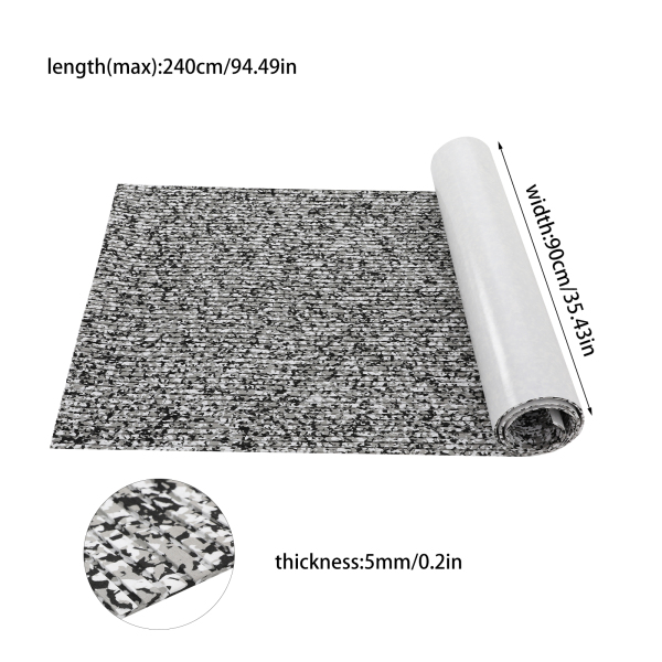 Zelfklevende bootvloerfolie, Antislipmat voor jachten, Doe-Het-Zelf, 240*90 cm, Grijs Zelfklevende bootvloerfolie, Antislipmat voor jachten, Doe-Het-Zelf, 240*90 cm, Grijs
