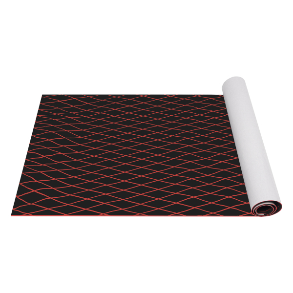 Antislipmat, EVA Bootvloermat, Antislipmat voor Boot en Jacht - Zwart + Rood