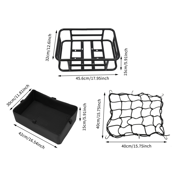 45,6x32x15cm Fietsmand, Achterfietsmand, Achterfietsmand met Net en Dikke Voering 45,6x32x15cm Fietsmand, Achterfietsmand, Achterfietsmand met Net en Dikke Voering