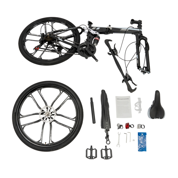 26 inch opvouwbare mountainbike met 21 versnellingen, mountainbike voor tieners