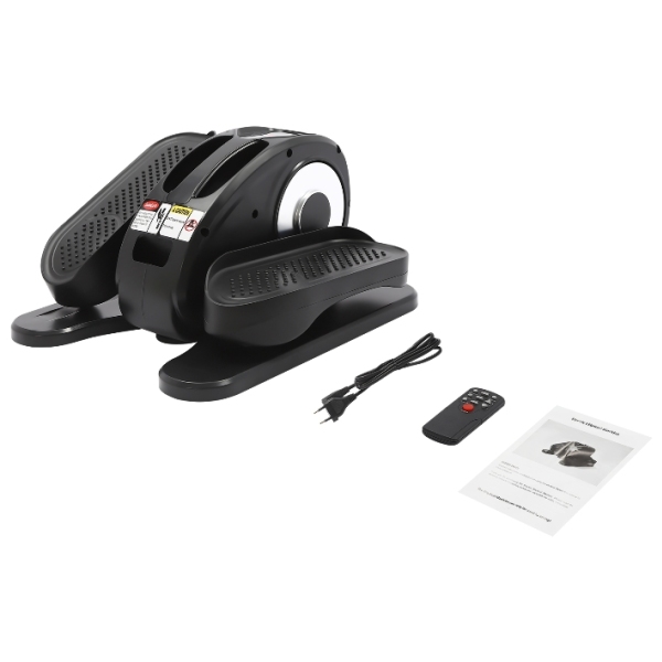 Mini elektrische elliptische trainer, verstelbaar tot 5 niveaus, met LED-scherm, gewicht 25 kg, zilver Mini elektrische elliptische trainer, verstelbaar tot 5 niveaus, met LED-scherm, gewicht 25 kg, zilver