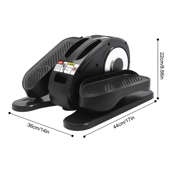 Mini elektrische elliptische trainer, verstelbaar tot 5 niveaus, met LED-scherm, gewicht 25 kg, zilver Mini elektrische elliptische trainer, verstelbaar tot 5 niveaus, met LED-scherm, gewicht 25 kg, zilver