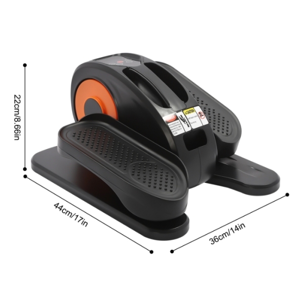Mini elektrische crosstrainer, verstelbaar in 5 niveaus, met LED-scherm, gewicht 25 kg, oranje Mini elektrische crosstrainer, verstelbaar in 5 niveaus, met LED-scherm, gewicht 25 kg, oranje