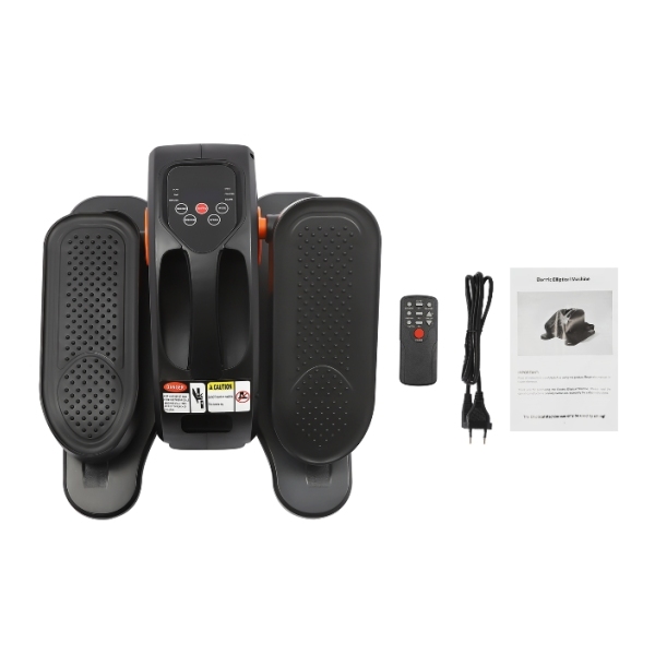 Mini elektrische crosstrainer, verstelbaar in 5 niveaus, met LED-scherm, gewicht 25 kg, oranje Mini elektrische crosstrainer, verstelbaar in 5 niveaus, met LED-scherm, gewicht 25 kg, oranje