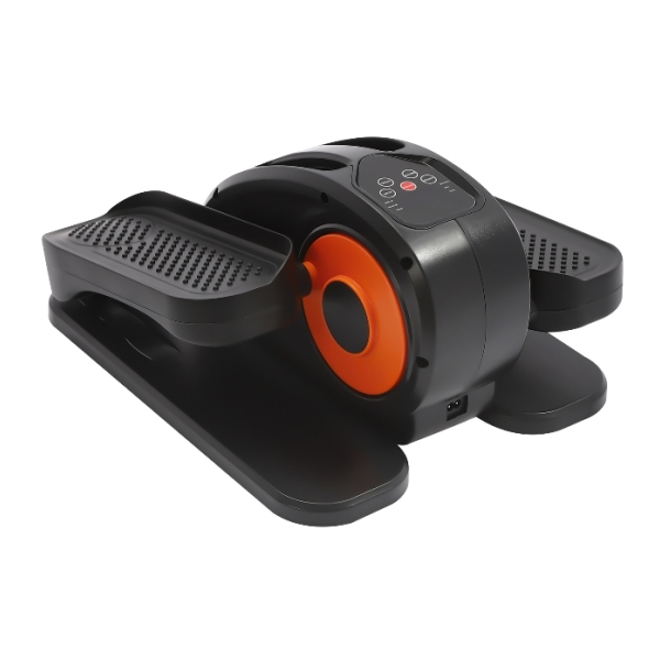 Mini elektrische crosstrainer, verstelbaar in 5 niveaus, met LED-scherm, gewicht 25 kg, oranje Mini elektrische crosstrainer, verstelbaar in 5 niveaus, met LED-scherm, gewicht 25 kg, oranje