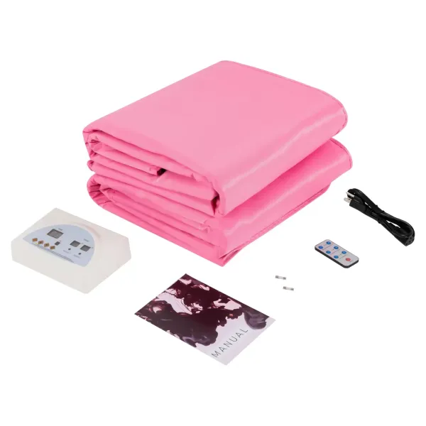 Infraroodsaunamat met afstandsbediening, draagbaar SPA-saunamat, timerfunctie, 2 zonecontroller, 650 W, 180 x 80 cm, roze Infraroodsaunamat met afstandsbediening, draagbaar SPA-saunamat, timerfunctie, 2 zonecontroller, 650 W, 180 x 80 cm, roze